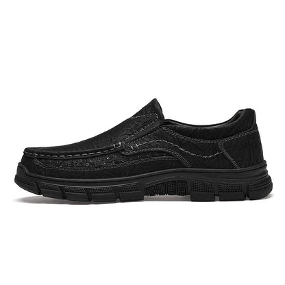 ⏰Limited-Time 70% OFF –Men’s Slip-On Leather Loafers – Comfortable All-Day Walking Shoes with Arch Support, Non-Slip, Perfect for Work & Casual