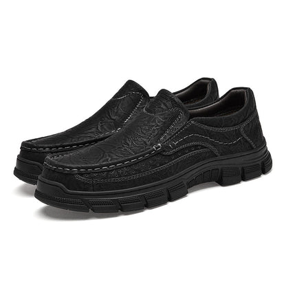 ⏰Limited-Time 70% OFF –Men’s Slip-On Leather Loafers – Comfortable All-Day Walking Shoes with Arch Support, Non-Slip, Perfect for Work & Casual
