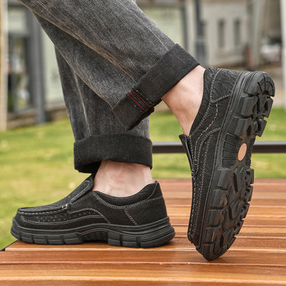 ⏰Limited-Time 70% OFF –Men’s Slip-On Leather Loafers – Comfortable All-Day Walking Shoes with Arch Support, Non-Slip, Perfect for Work & Casual