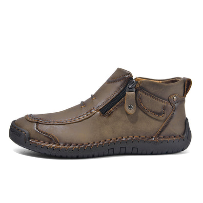 ⏰Limited Time Sale 70% OFF– Men’s Handmade Leather Driving Boots | Wide Toe, Arch Support, Waterproof, Pressure Relief, Non-Slip Comfort for Everyday & Travel
