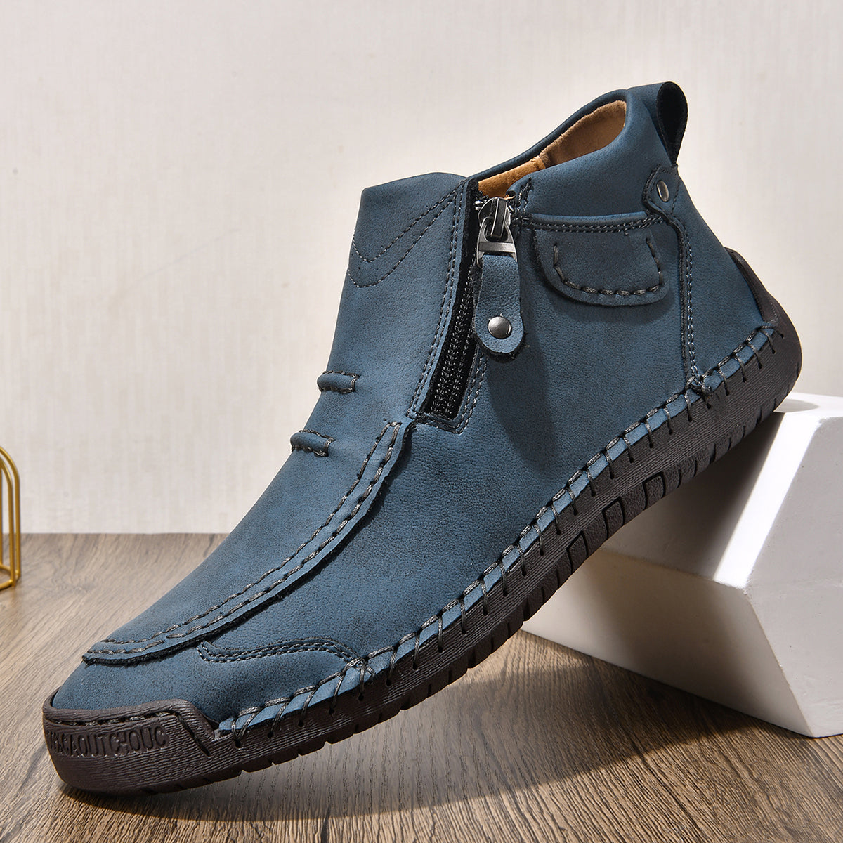 ⏰Limited Time Sale 70% OFF– Men’s Handmade Leather Driving Boots | Wide Toe, Arch Support, Waterproof, Pressure Relief, Non-Slip Comfort for Everyday & Travel