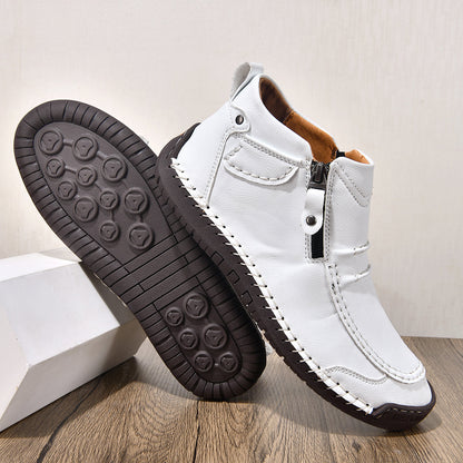 ⏰Limited Time Sale 70% OFF– Men’s Handmade Leather Driving Boots | Wide Toe, Arch Support, Waterproof, Pressure Relief, Non-Slip Comfort for Everyday & Travel