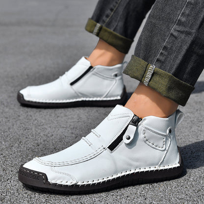 ⏰Limited Time Sale 70% OFF– Men’s Handmade Leather Driving Boots | Wide Toe, Arch Support, Waterproof, Pressure Relief, Non-Slip Comfort for Everyday & Travel