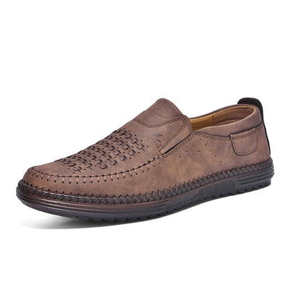 Men’s Orthotic Leather Shoes – Arch Support, Wide Toe Box, Breathable, Lightweight & Slip-Resistant