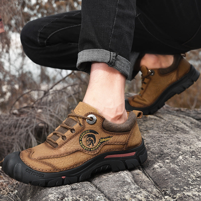 ⏰Limited-Time 70% OFF – Men’s Safety Toe Leather Work Shoes – Wide Toe, Waterproof, Slip-Resistant& All-Day Comfort