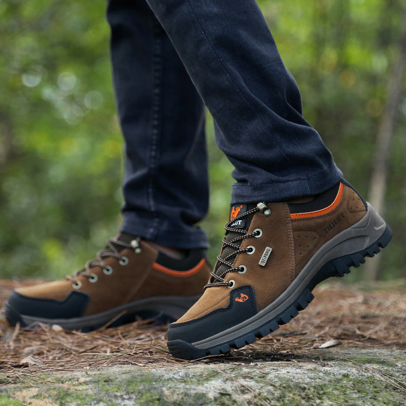Men’s Steel Toe Hiking Work Shoes – Puncture-Resistant, Lightweight, Slip-Resistant & Durable for Outdoor Work