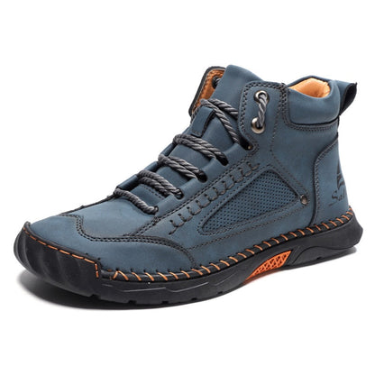 (🎁#2 Best Seller) Men's Handmade Leather Boots Waterproof Arch Support Spacious Toe Box