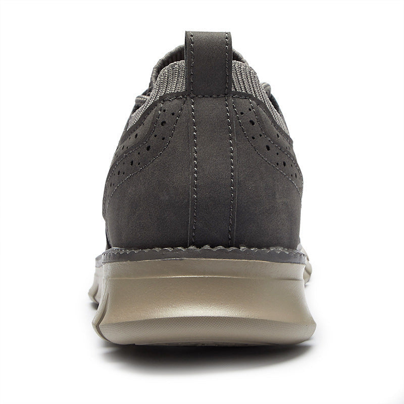 💥 12 HOURS. NO PAIN. – Men’s Vintage Leather Oxford Sneakers – Lightweight, Breathable, Arch Support, Flexible Non-Slip Sole