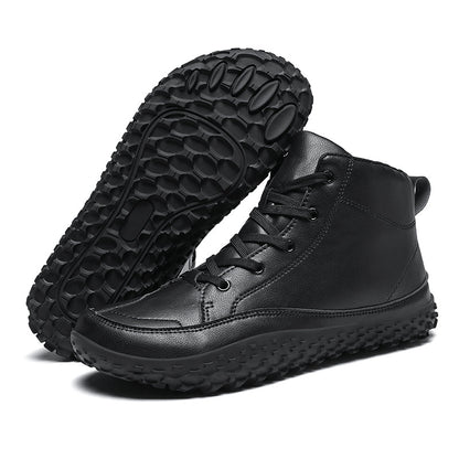 ⏰Limited-Time 70% OFF –Men's Barefoot Orthopedic Hiking Boots – Comfortable Leather, Arch Support, Non-Slip, Lace-Up Combat Boots for Work & Outdoors
