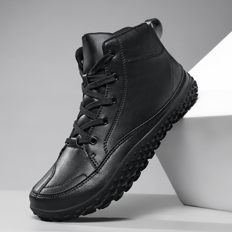 ⏰Limited-Time 70% OFF –Men's Barefoot Orthopedic Hiking Boots – Comfortable Leather, Arch Support, Non-Slip, Lace-Up Combat Boots for Work & Outdoors