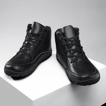 ⏰Limited-Time 70% OFF –Men's Barefoot Orthopedic Hiking Boots – Comfortable Leather, Arch Support, Non-Slip, Lace-Up Combat Boots for Work & Outdoors