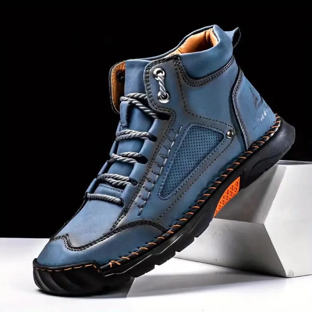 (🎁#2 Best Seller) Men's Handmade Leather Boots Waterproof Arch Support Spacious Toe Box