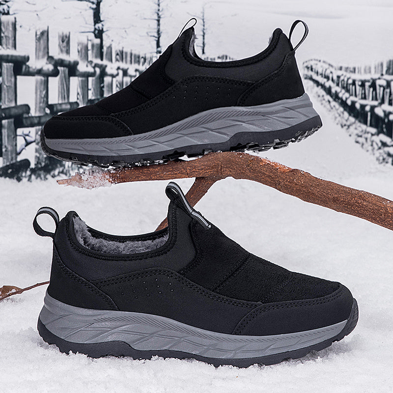 ⏰Limited-Time 70% OFF — Men’s Fleece-Lined Winter Shoes Easy Slip-On Fit • Wide Toe Box • Arch Support • Dry, Warm, Stable All Day